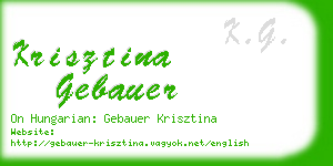 krisztina gebauer business card